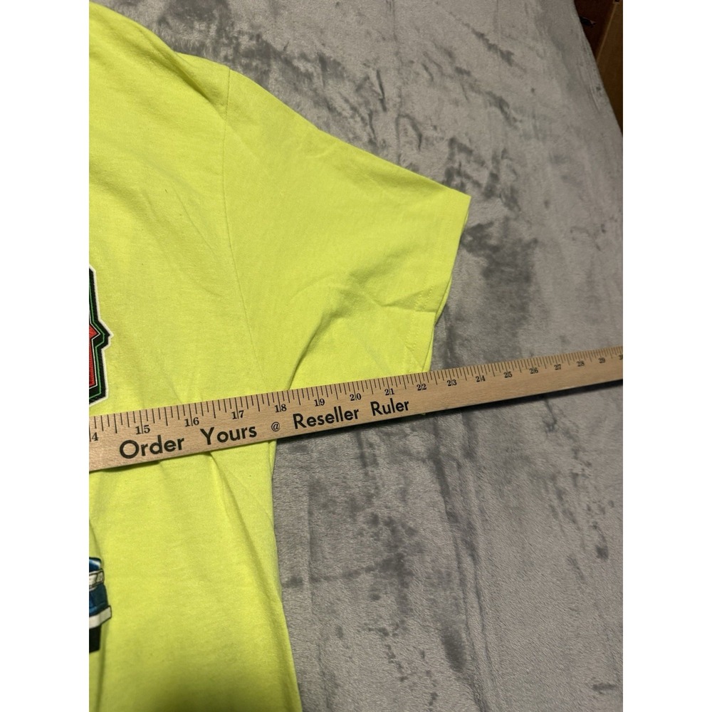 Lucas Oil 2021 Charity Pull Hillsboro T Shirt Neon Green Tee Fits Like Large - Picture 3 of 5
